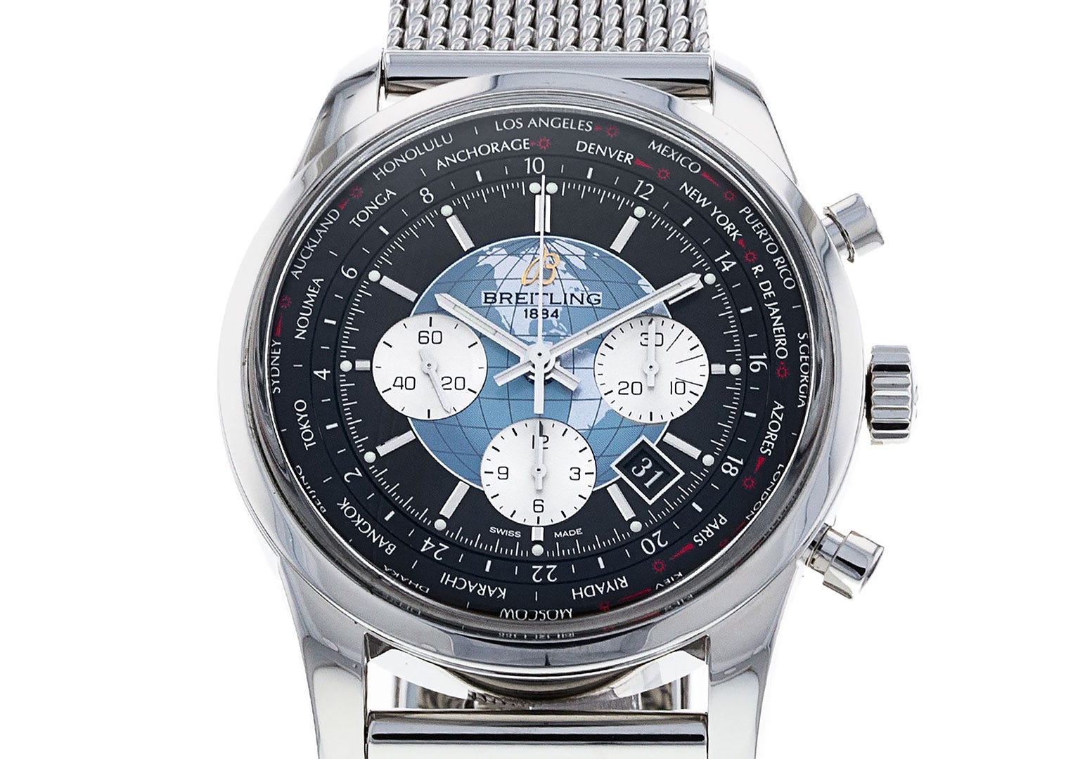 The Transocean Chronograph model he promoted during his stint as a Breitling ambassador