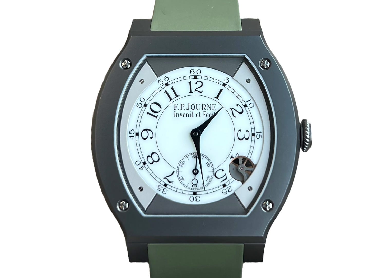 F.P. Journe's Elegante watch. Battery-powered but definitely not mass market