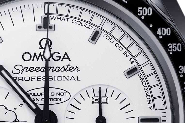 Speedmaster Apollo 13 Silver Snoopy Award dial